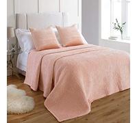 Paoletti Brooklands Bedspread, Viscose, Polyester, Blush