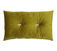 Paoletti Bumble Bee Buttoned Velvet Ready Filled Cushion