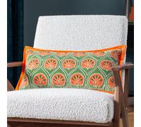 Paoletti Casa Cushion, Embroidered Polyester Filled, Green