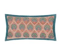 Paoletti Casa Embroidered Polyester Filled Cushion, Rose/French Blue