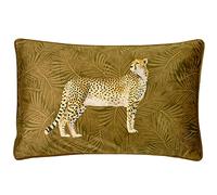 Paoletti Cheetah Forest Cushion, Gold, 30 x 50 cm