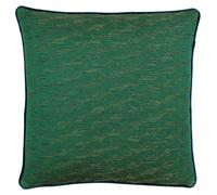 Riva Paoletti Chiswick Polyester Filled Cushion - Magenta Pink - Geometric Cube Design - Jacquard Weave - Emerald Green Reverse - 60% Viscose 40% Polyester - 50 x 50cm (20" x 20" inches)