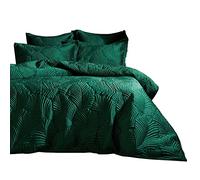 Palmeria Quilted Velvet Pillowcase Paoletti Emerald One Size