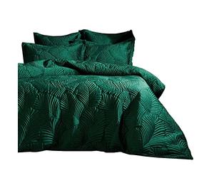 Paoletti Contemporary Palmeria Oxford Pillowcase, Emerald, 50 x 75 cm