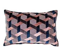 Paoletti Delano Cushion Cover, Blush/Navy, 40 x 60cm