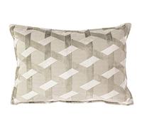 Paoletti Delano Feather Filled Cushion, Ivory/Taupe, 40 x 60cm