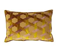Paoletti Delano Feather Filled Cushion, Ochre/Blush, 40 x 60cm