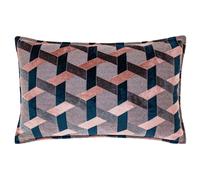 Paoletti Delano Cushion Cover, Blush/Navy, 40 x 60cm