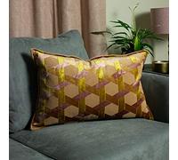 Paoletti Delano Velvet Jacquard Feather Rich Filled Cushion