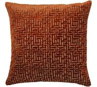 Paoletti Delphi Cushion Cover - Rust - One Size - Rust - 100% Mixed