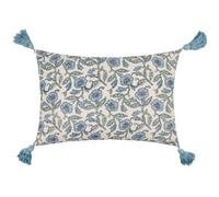 Paoletti Delphine Floral Tasselled Feather Rich Cushion