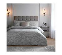 Paoletti Ellora Reversible Jacquard Duvet Cover Set - Silver - King/Super King - Silver - 100% Polyester