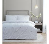 Paoletti Elysia Pinch Pleat Embroidered Duvet Sets, Black, King