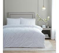 Paoletti Elysia Reversible Cotton Duvet Cover Set - Black - King - Black - 100% Cotton