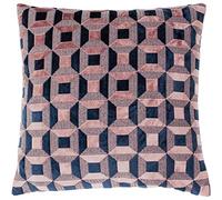 Paoletti Empire Cushion Cover, Blush/Navy, 45 x 45 cm