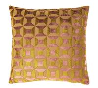 Paoletti Empire Velvet Jacquard Geometric Patterned Polyester Filled Cushion