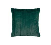 Paoletti Empress Polyester Filled Cushion - Soft Faux Fur Velvet Decorative Cushion with Concealed Zip for Elegant Home Styling (Emerald - 45x45cm)