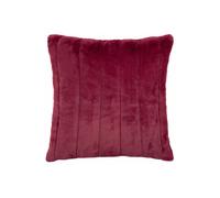 Empress Alaskan Faux Fur Cushion Paoletti Red 45cm x 45cm