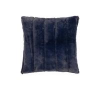 Paoletti Empress Alaskan Faux Fur Large Cushion In Navy Navy