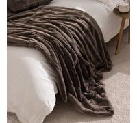 Paoletti Empress Faux Fur Throw (Taupe - 130x180cm)