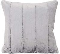 Paoletti Empress Cushion Cover - Soft Faux Fur Velvet Decorative Cushion Case with Concealed Zip for Elegant Home Styling (Grey - 45x45cm)
