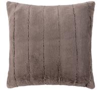 Paoletti Empress Faux Fur Cushion, Taupe, 55 X 55Cm