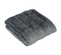 Paoletti Empress Faux Fur Throw Polyester Charcoal 180 x 130cm