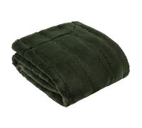 Paoletti Empress Faux Fur Throw - Soft Elegant Heavyweight Minimalist Décor Blanket for Bed or Sofa (Pine - 140x200cm)
