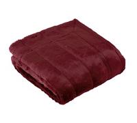 Paoletti Empress Faux Fur Throw - Soft Elegant Heavyweight Minimalist Décor Blanket for Bed or Sofa (Ruby - 140x200cm)