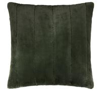Paoletti Empress Polyester Filled Cushion - Soft Faux Fur Velvet Decorative Cushion with Concealed Zip for Elegant Home Styling (Pine - 45x45cm)
