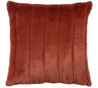 Paoletti Empress Rust Faux Fur Cushion - Size: 45 x 45 cm - Multi - Wilko
