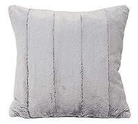 Paoletti Empress Grey Faux Fur Cushion - Size: 45 x 45 cm - Wilko