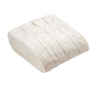 Riva Paoletti Empress Faux Fur Throw - Super Soft, Non-slip Lined - Cream 130x180cm