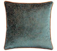Paoletti Estelle Cushion Cover,Teal/Rust,45 x 45cm