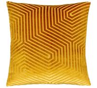 Paoletti Evoke Cut Cushion Cover - Gold - 55cm x 55cm - Gold - 100% Polyester