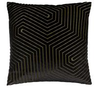 Paoletti Evoke Geometric Cut Velvet Cushion Cover