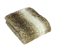 Paoletti Fawn Multicolour Faux Fur Throw 130 x 180cm - Size: 180 x 130cm - Wilko