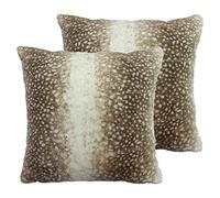 Paoletti Fawn Feather Filled Cushions (Twin Pack), Polyester, Multi