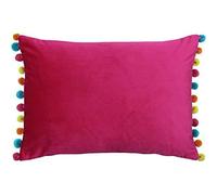 Paoletti Fiesta Rectangle Cushion Cover - Hot Pink/Multi - 35 x 50cm - Hot Pink/Multi - 100% Polyester