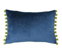 Paoletti Fiesta Rectangle Cushion Cover - Indigo/Olive - 35 x 50cm - Indigo/Olive - 100% Polyester