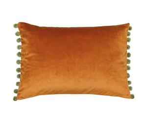 Paoletti Fiesta Rectangle Cushion Cover - Rust/Khaki - 35 x 50cm - Rust/Khaki - 100% Polyester