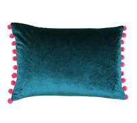 Paoletti Fiesta Rectangle Cushion Cover - Teal/Berry - 35 x 50cm - Teal/Berry - 100% Polyester