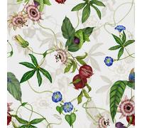 Paoletti Figaro White Digitally Printed Floral Wallpaper Sample