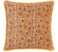 Paoletti Filagree Floral Cotton Velvet Cushion Cover
