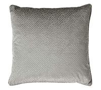 Paoletti Florence Feather Filled Cushion, Silver, 55 x 55cm