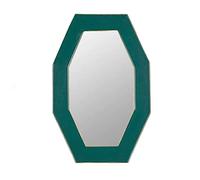 Paoletti Framed Octagonal Wall Mirror, Teal, 39 x 59 x 2cm