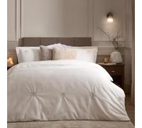 Paoletti Christmas Super King Size White Frosted Snowflake Embroidered Fleece Duvet Cover Set - Wilko