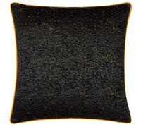 Paoletti Galaxy Chenille Piped Cushion Cover, 50 x 50 cm, Black