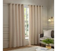 Paoletti Galaxy Eyelet Curtain Pair - Lined Room Darkening Luxury Opulent Chenille Curtains (Blush - 168x137cm)