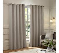 Paoletti Galaxy Fully Lined Chenille Eyelet Curtains Silver 229Cm Width 183Cm Drop, Silver